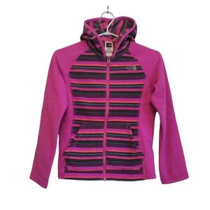 The North Face fleece hooded jacket, youth kids M (10/12) girl